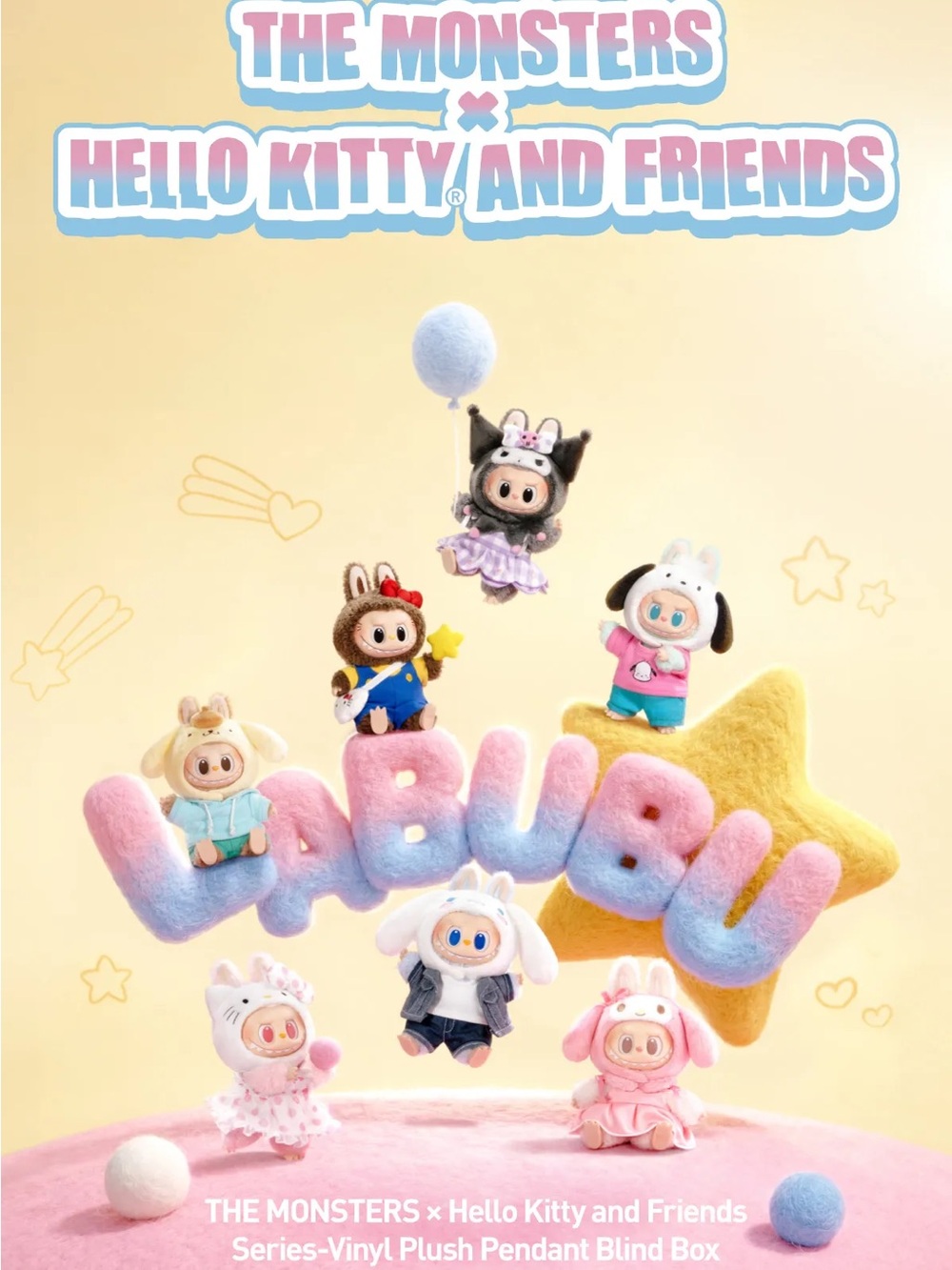 PopMart Monsters x Sanrio MY MELODY labubu keychain